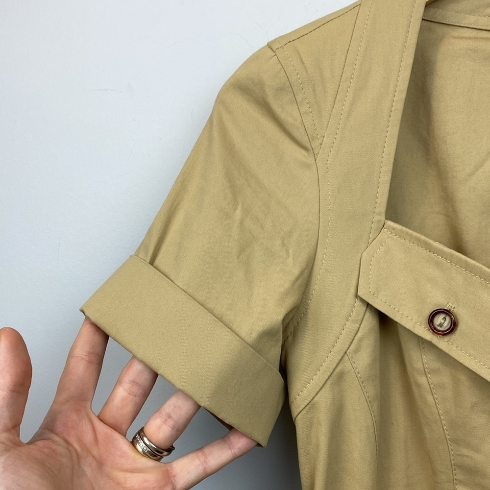 STAUD • RARE FIND • Sanara Safari Style Two-Tone Dress *Flaw* - Picture 6 of 16